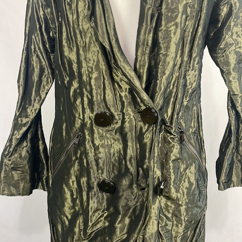 Carlisle Shiny Green Zip Nylon Jacket - Picture 2 of 6